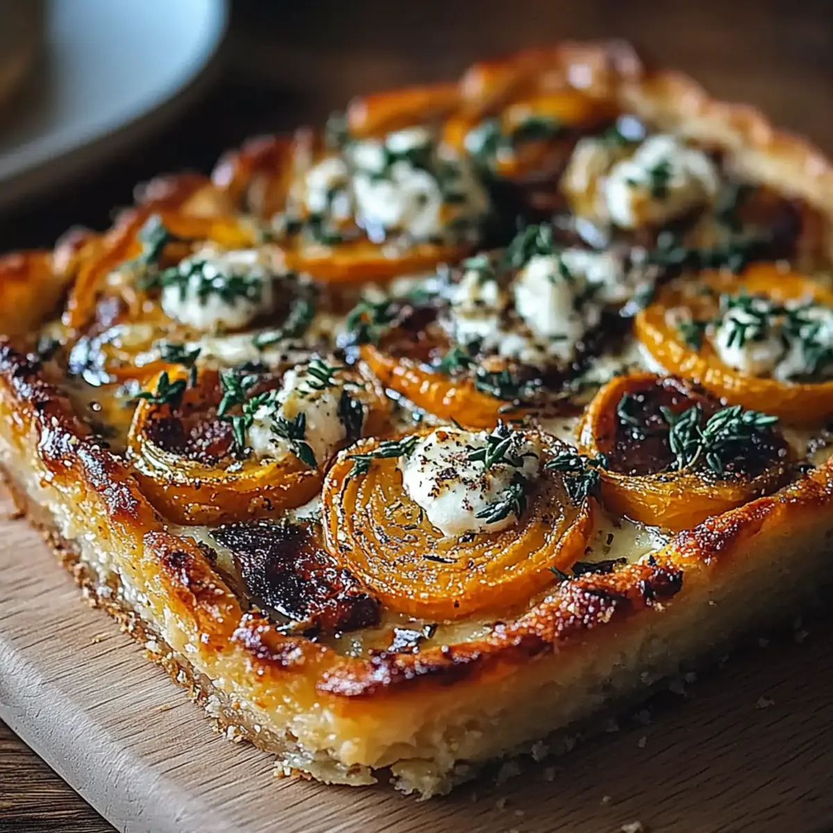 Caramelized Onion Butternut Squash Tart