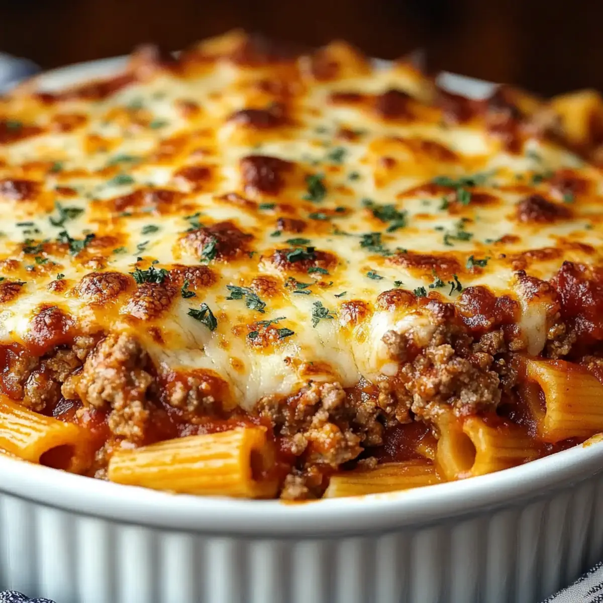 Cheesy Baked Rigatoni Pasta