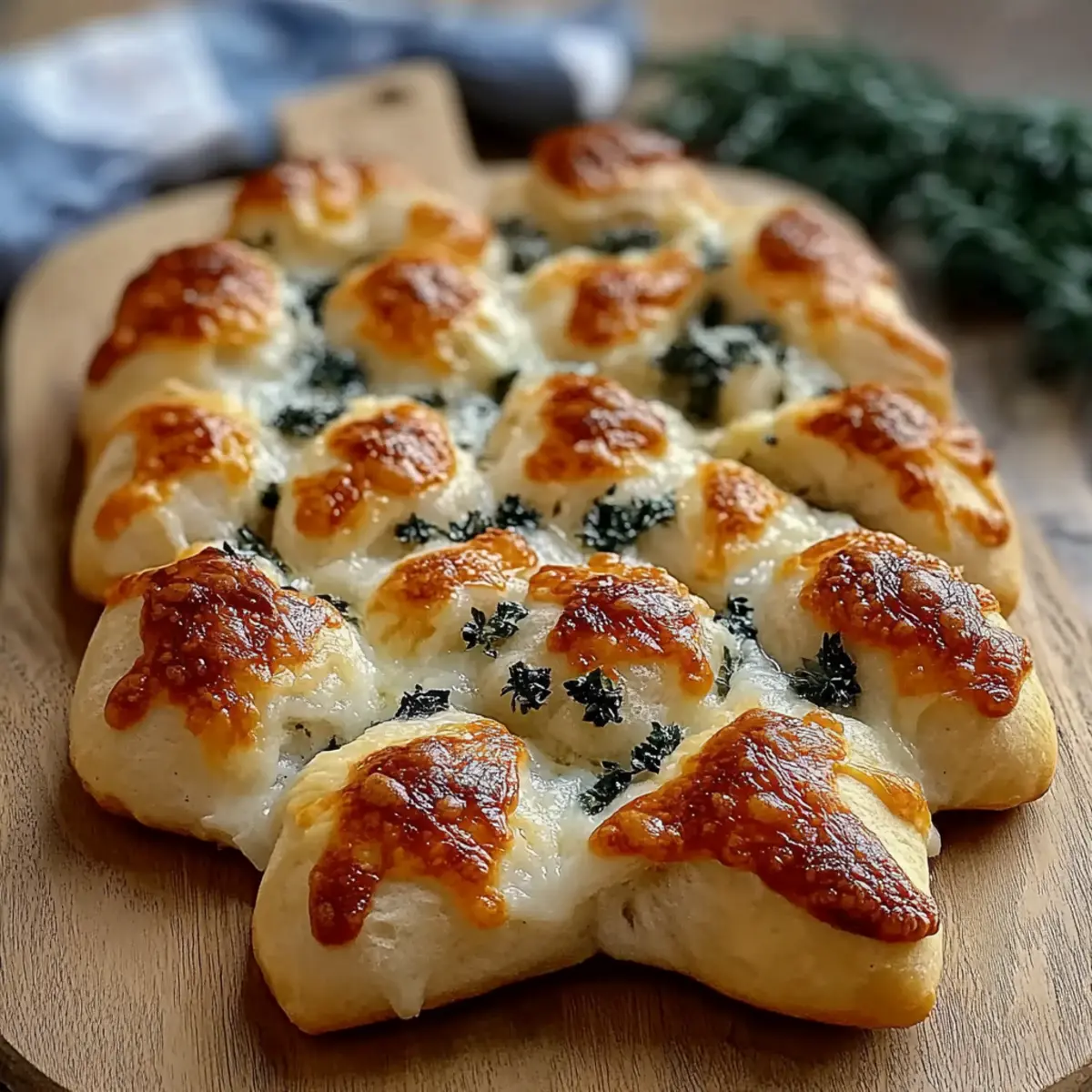 Cheesy Christmas Tree Bread