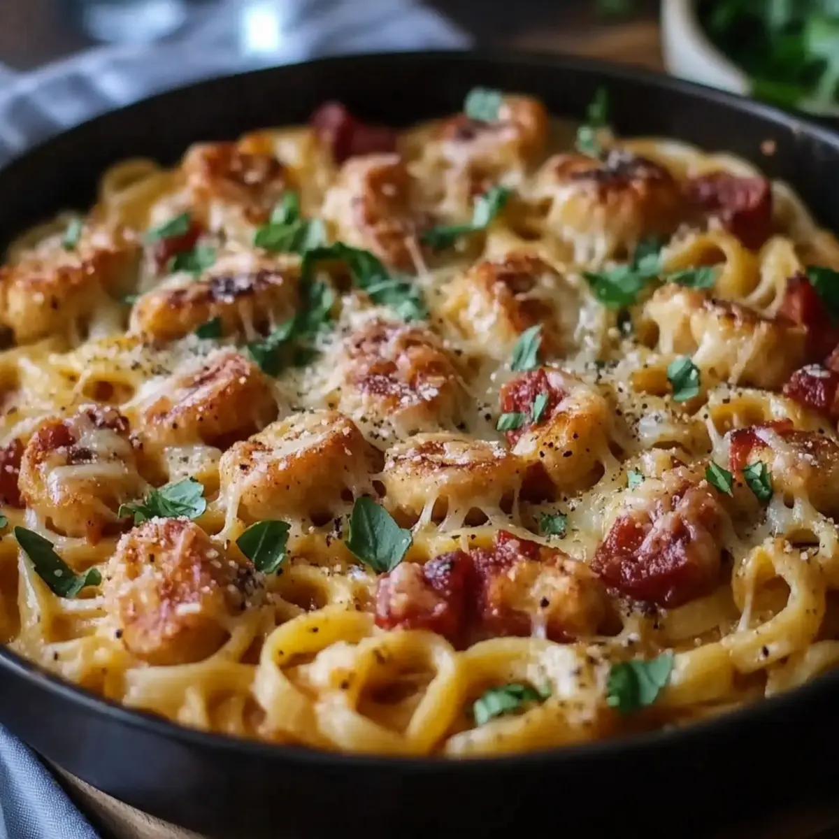 Chicken Apple Sausage One Pan Pasta