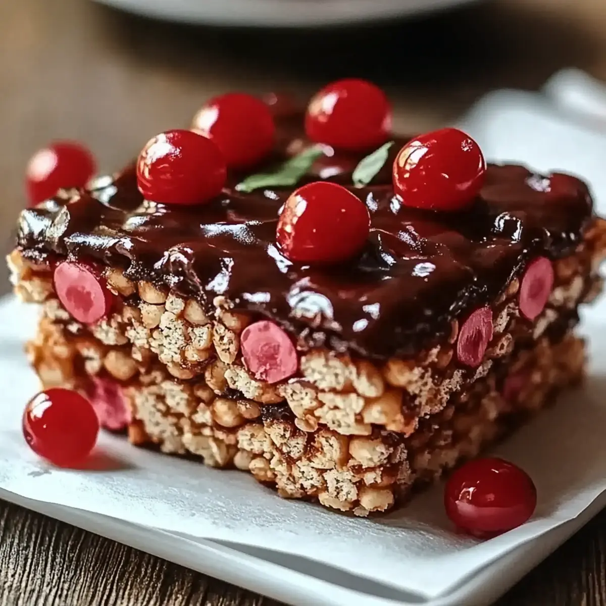 Chocolate Covered Cherry Rice Krispies