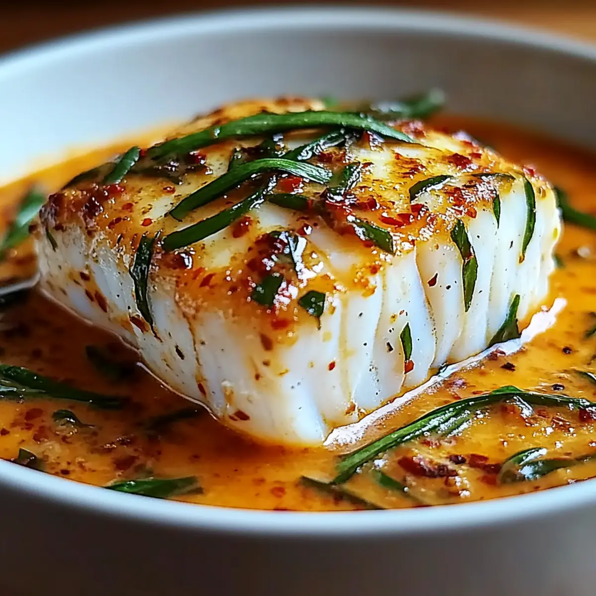 Cod in Roasted Red Pepper Sauce