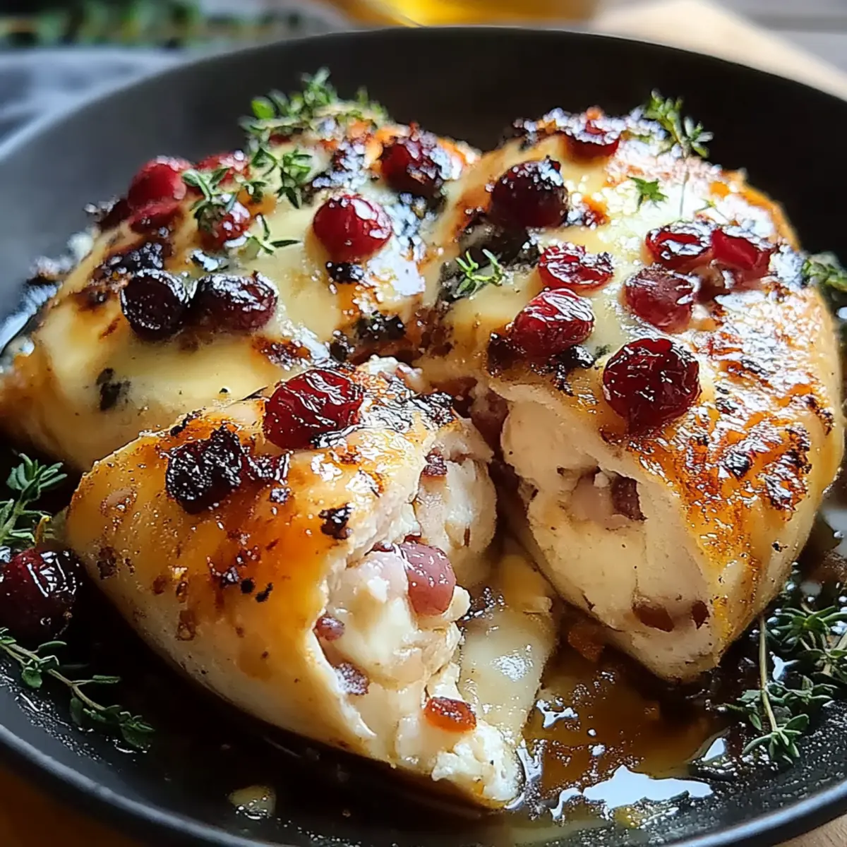 Cranberry Brie Stuffed Chicken