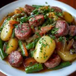 Crockpot Kielbasa and Green Beans