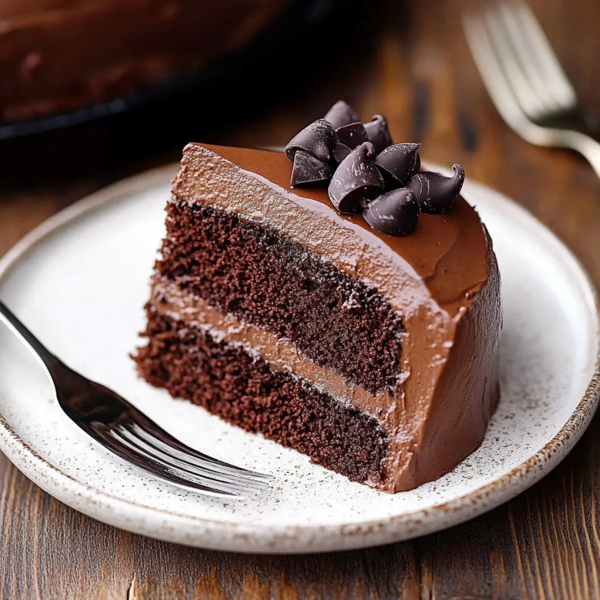 Dark Chocolate Mousse Cake