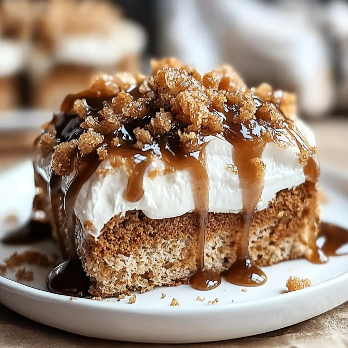 Gingerbread Poke Cake