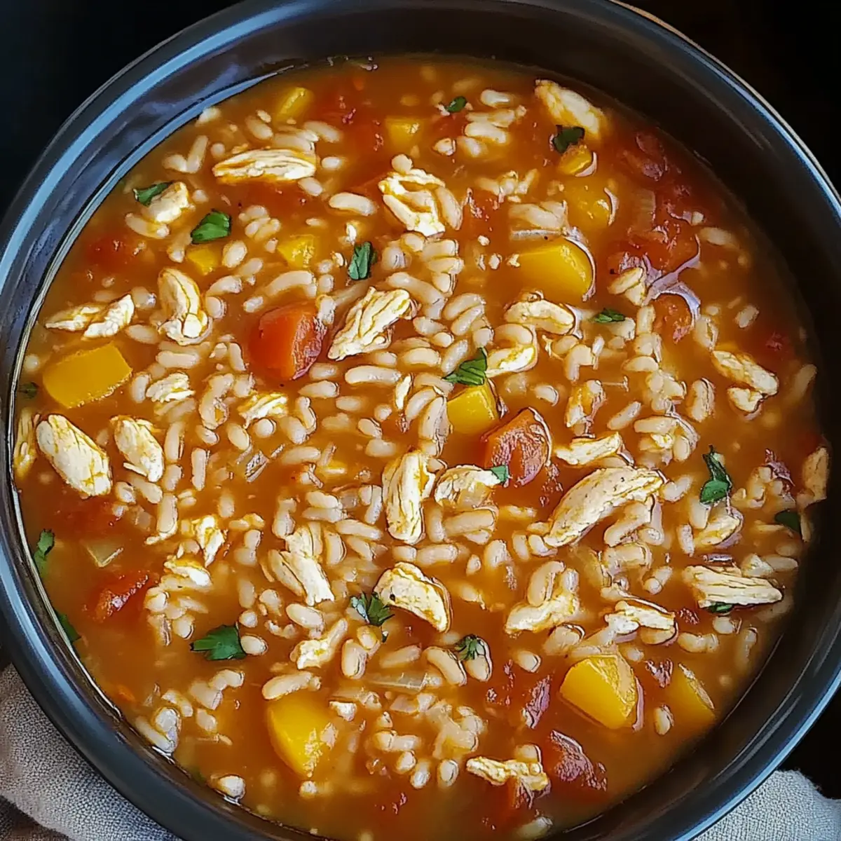 Mexican Chicken Rice Soup