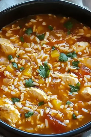 Mexican Chicken Rice Soup