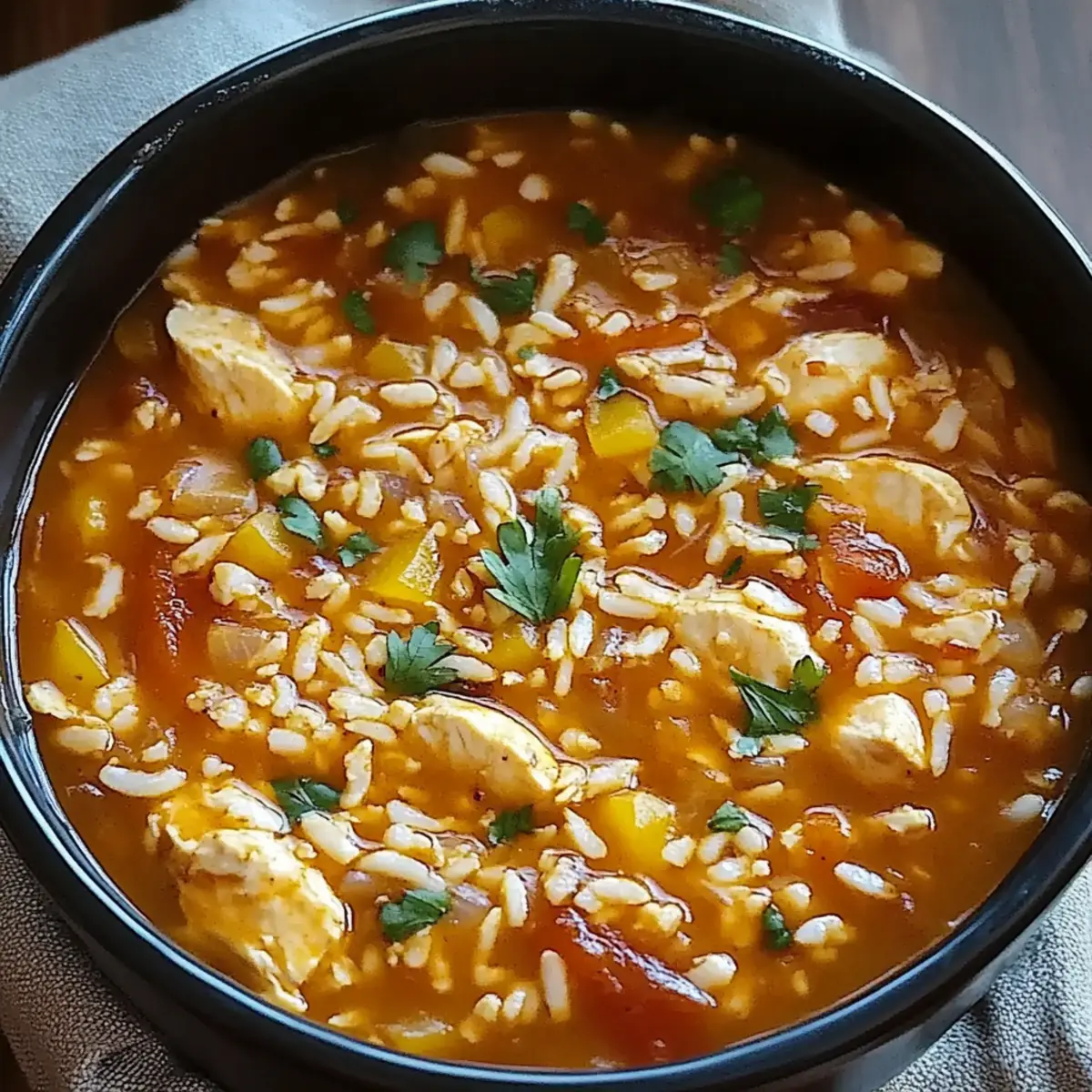 Mexican Chicken Rice Soup