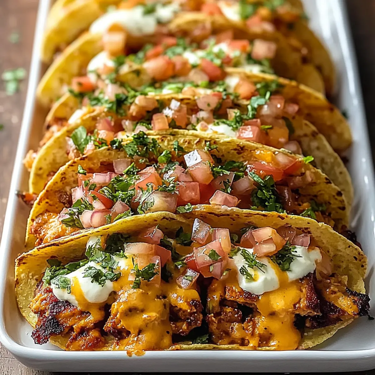 Mini Baked Chicken Tacos