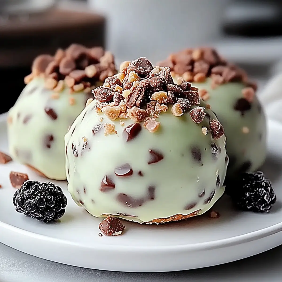 Mint Chocolate Chip Protein Balls