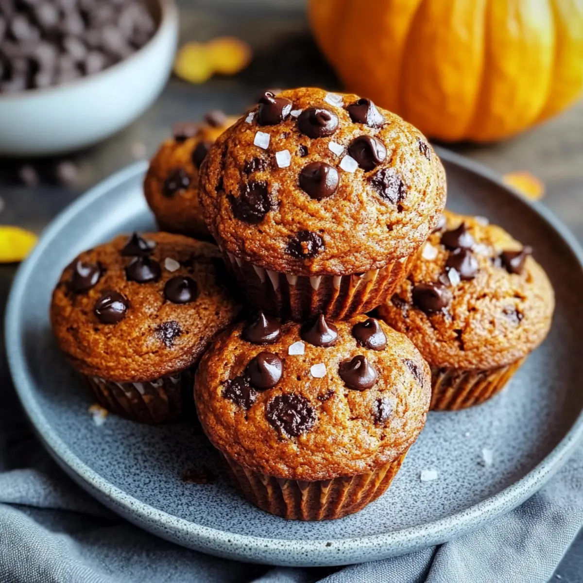 Pumpkin Chocolate Chip Muffins Gluten Free