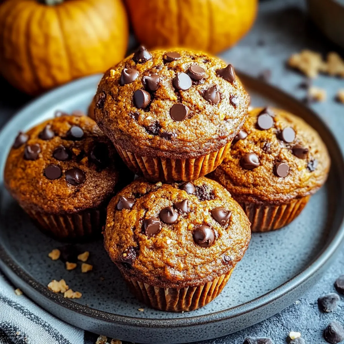 Pumpkin Chocolate Chip Muffins Gluten Free