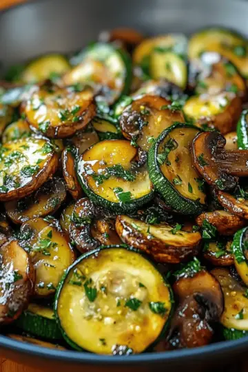 Skillet Zucchini and Mushrooms