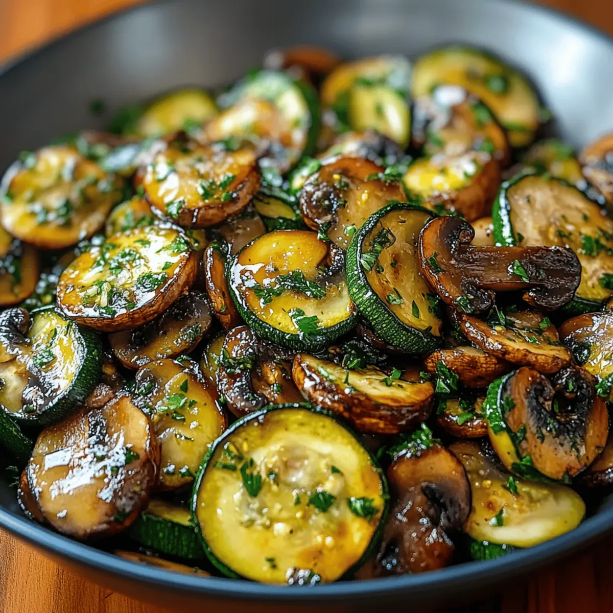 Skillet Zucchini and Mushrooms
