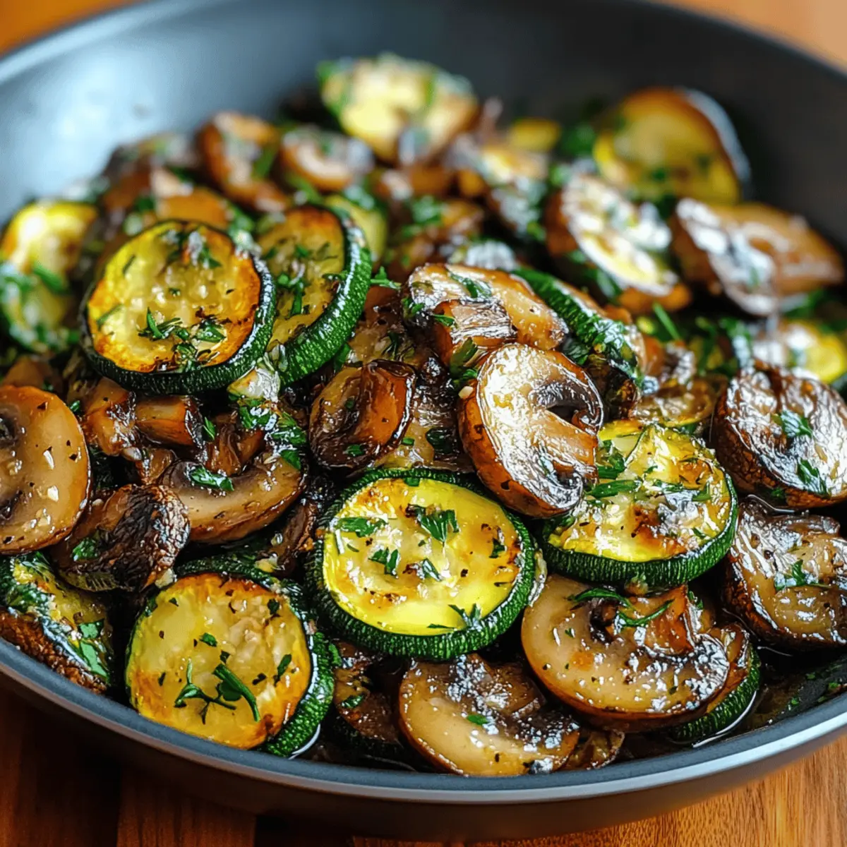 Skillet Zucchini and Mushrooms