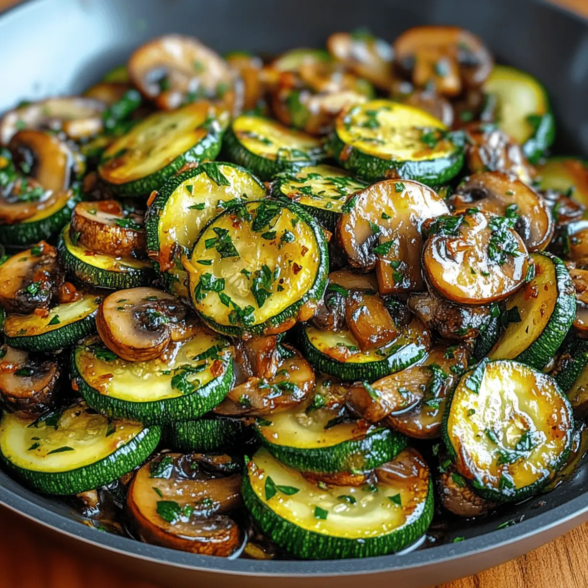 Skillet Zucchini and Mushrooms