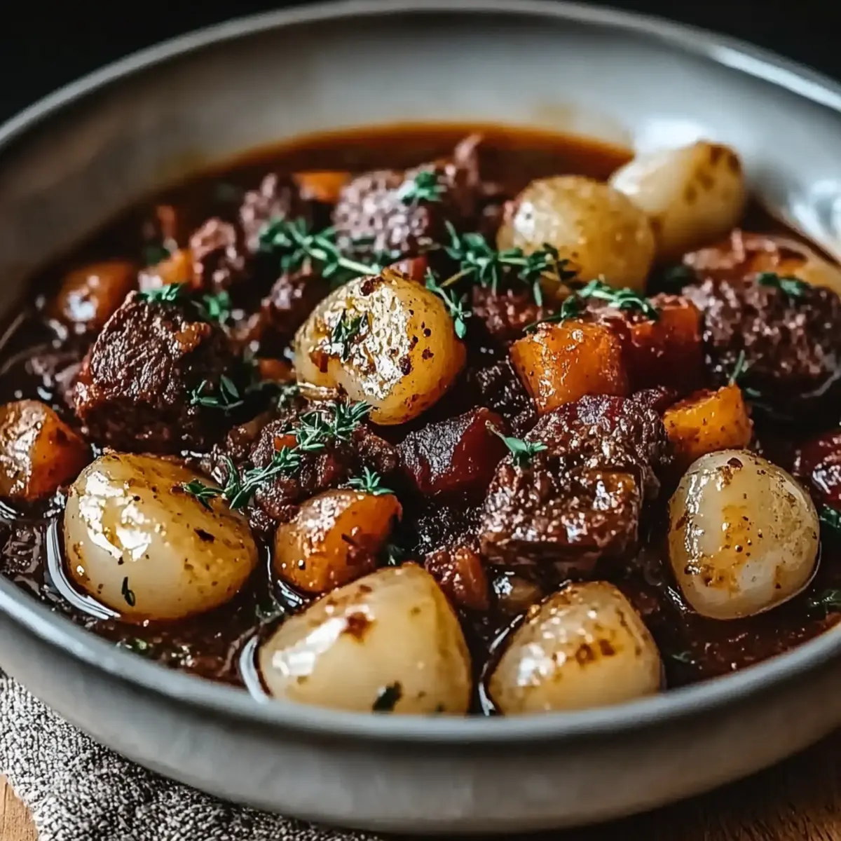Slow-Cooked Beef Bourguignon