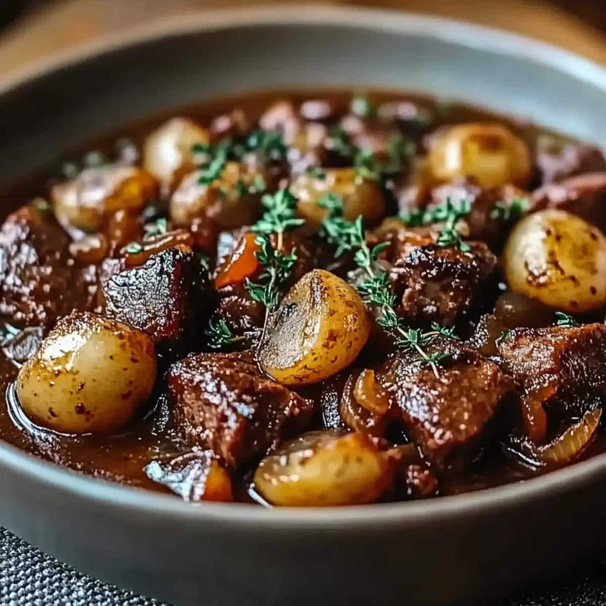Slow-Cooked Beef Bourguignon