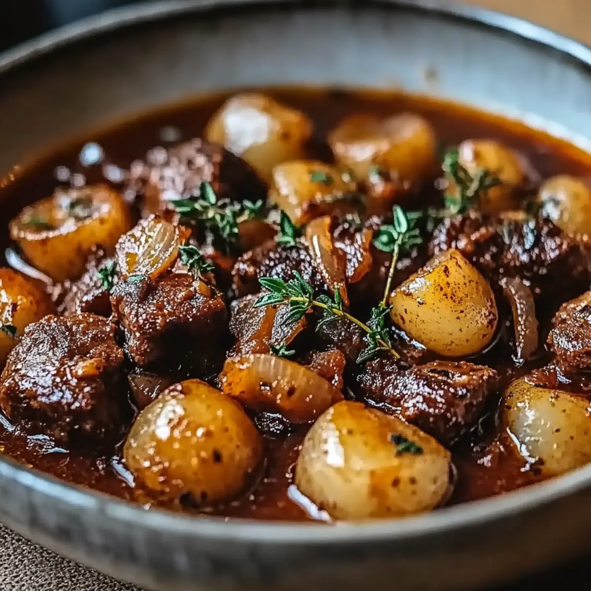 Slow-Cooked Beef Bourguignon