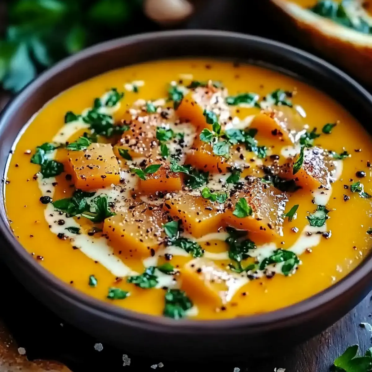 Spicy Butternut Squash Sweet Potato Soup