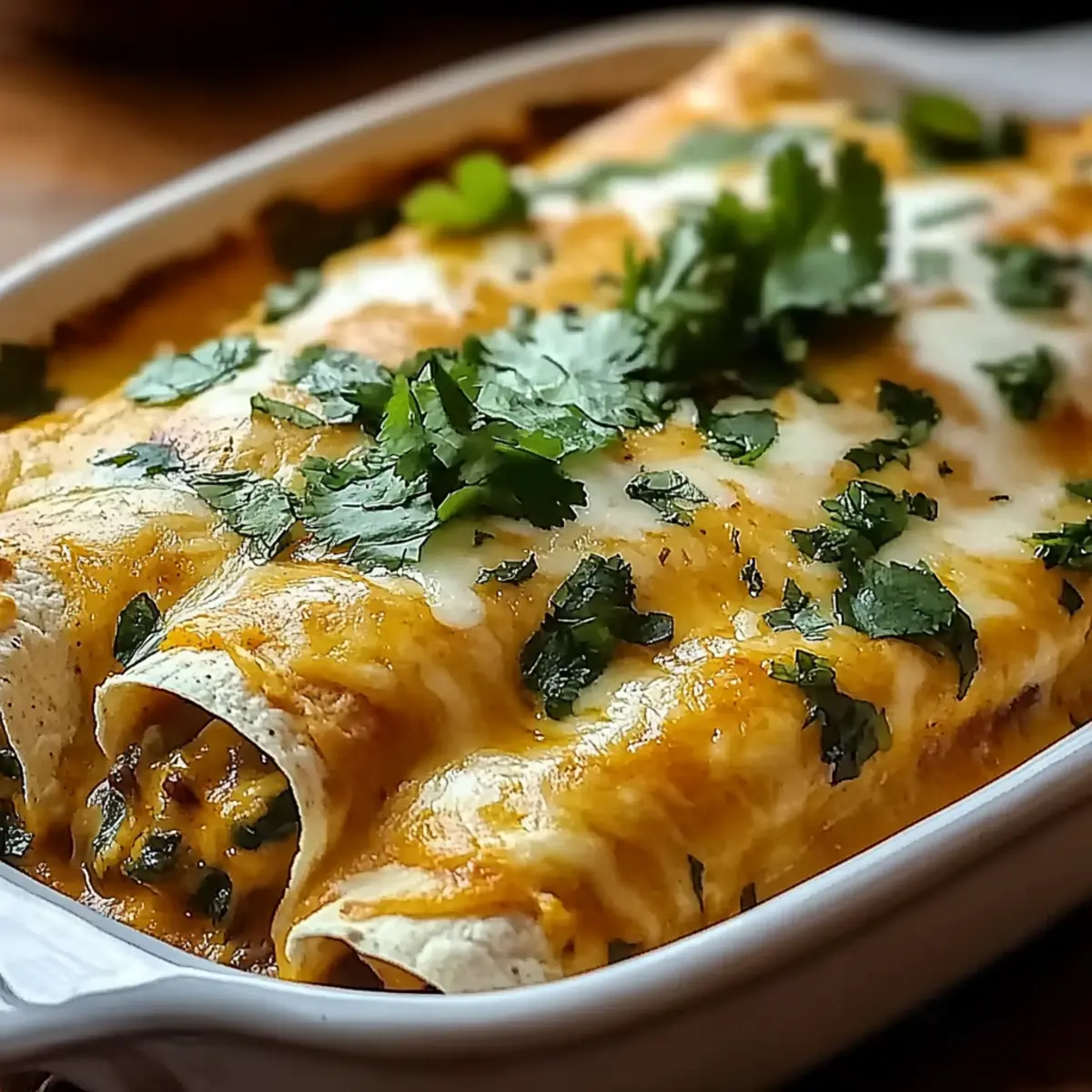 Spicy Hatch Chile Enchiladas