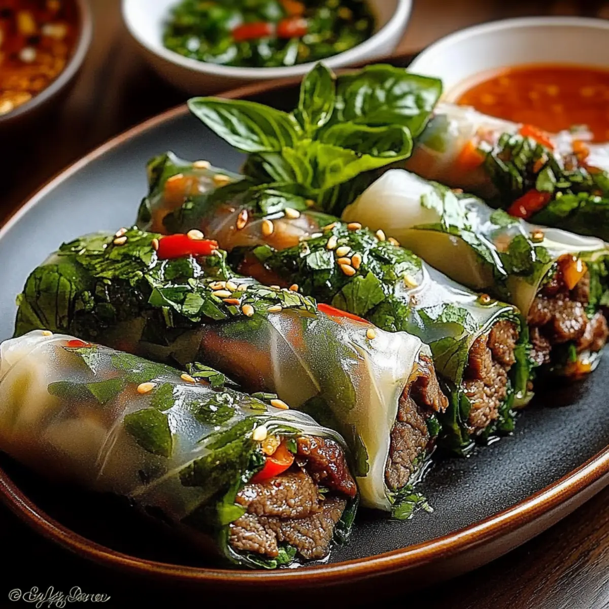 Thai Basil Beef Rolls
