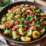 Thanksgiving Peas with Pear and Pancetta