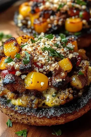 Autumn Harvest Stuffed Portobello Mushrooms