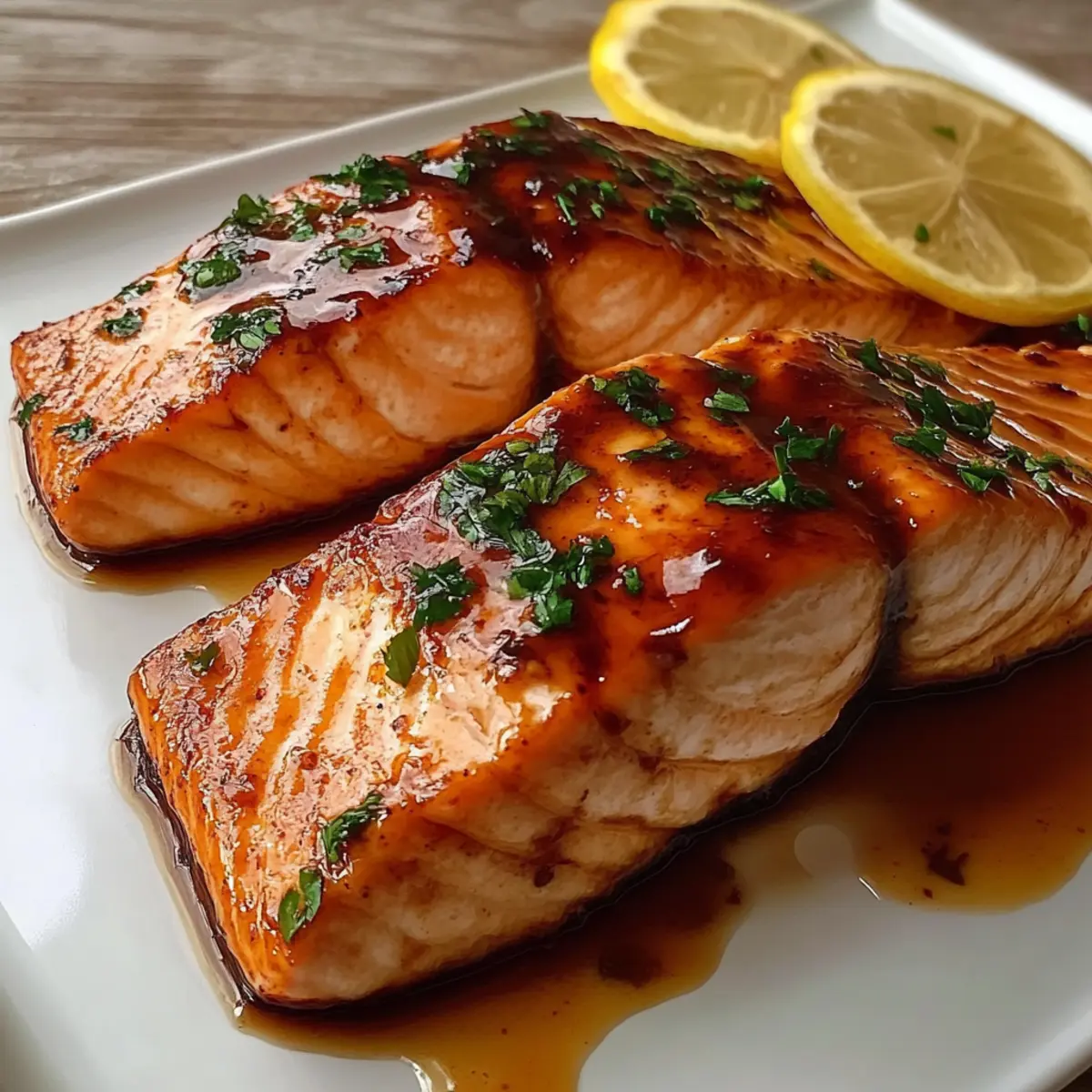 Baked Salmon with Maple Glaze