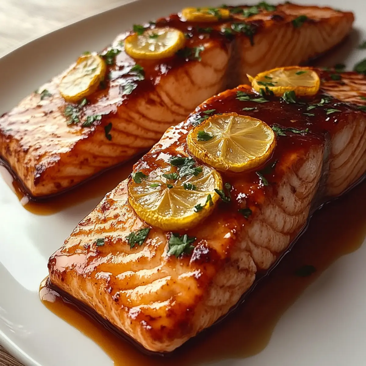 Baked Salmon with Maple Glaze