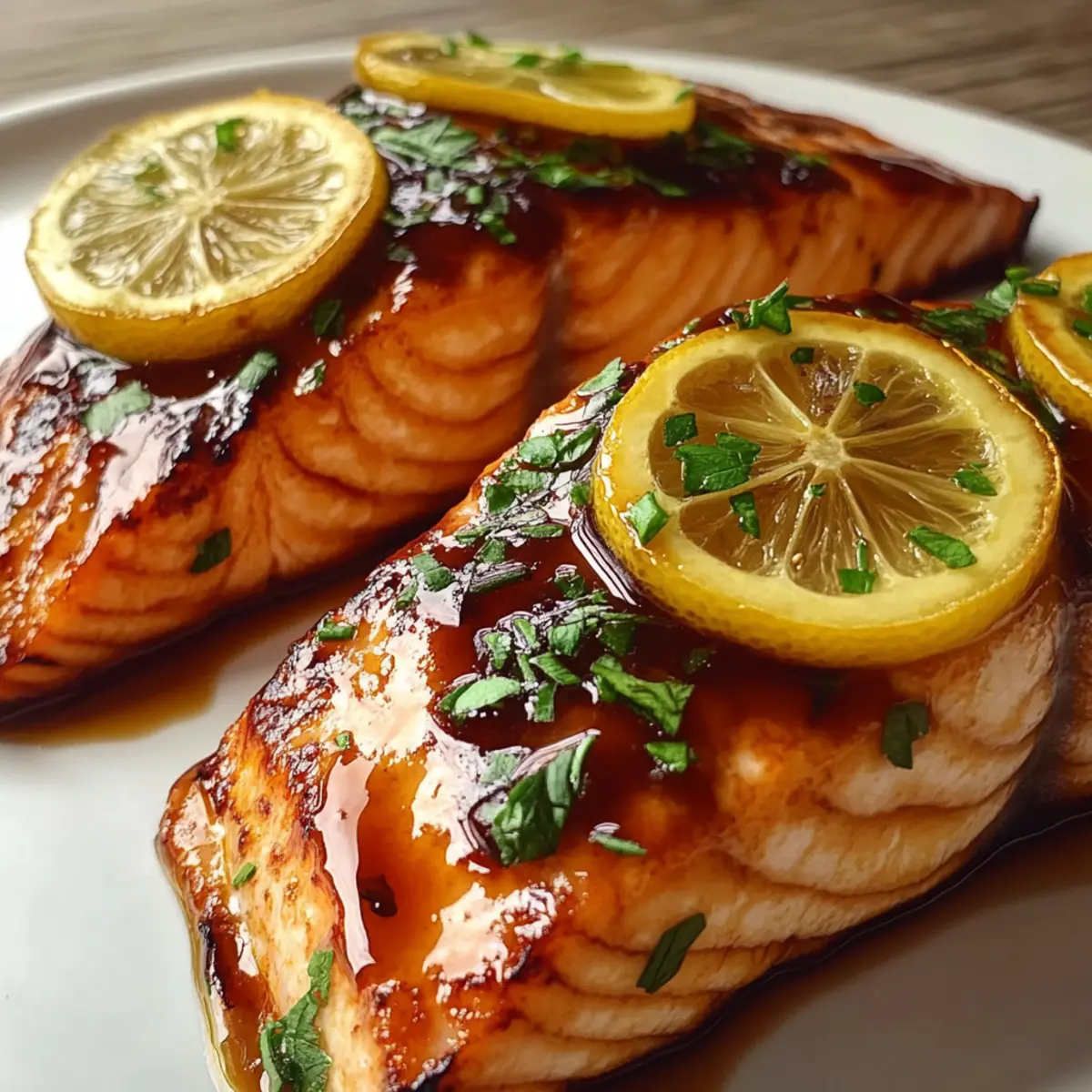 Baked Salmon with Maple Glaze