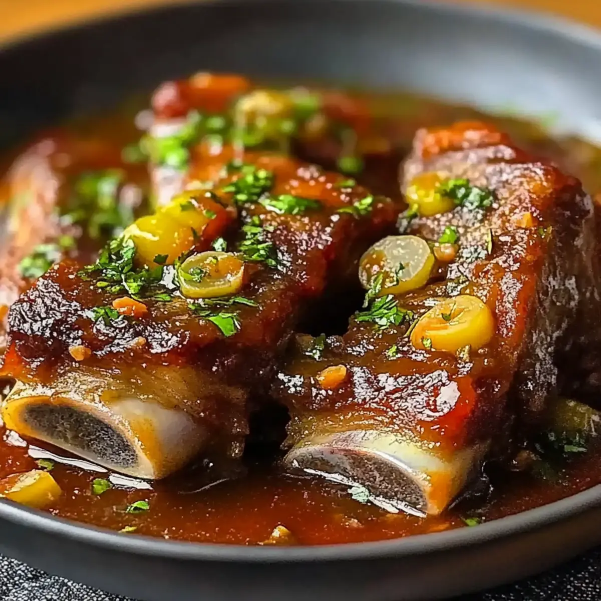 Beef Ribs with Tomato Sauce and Chipotle