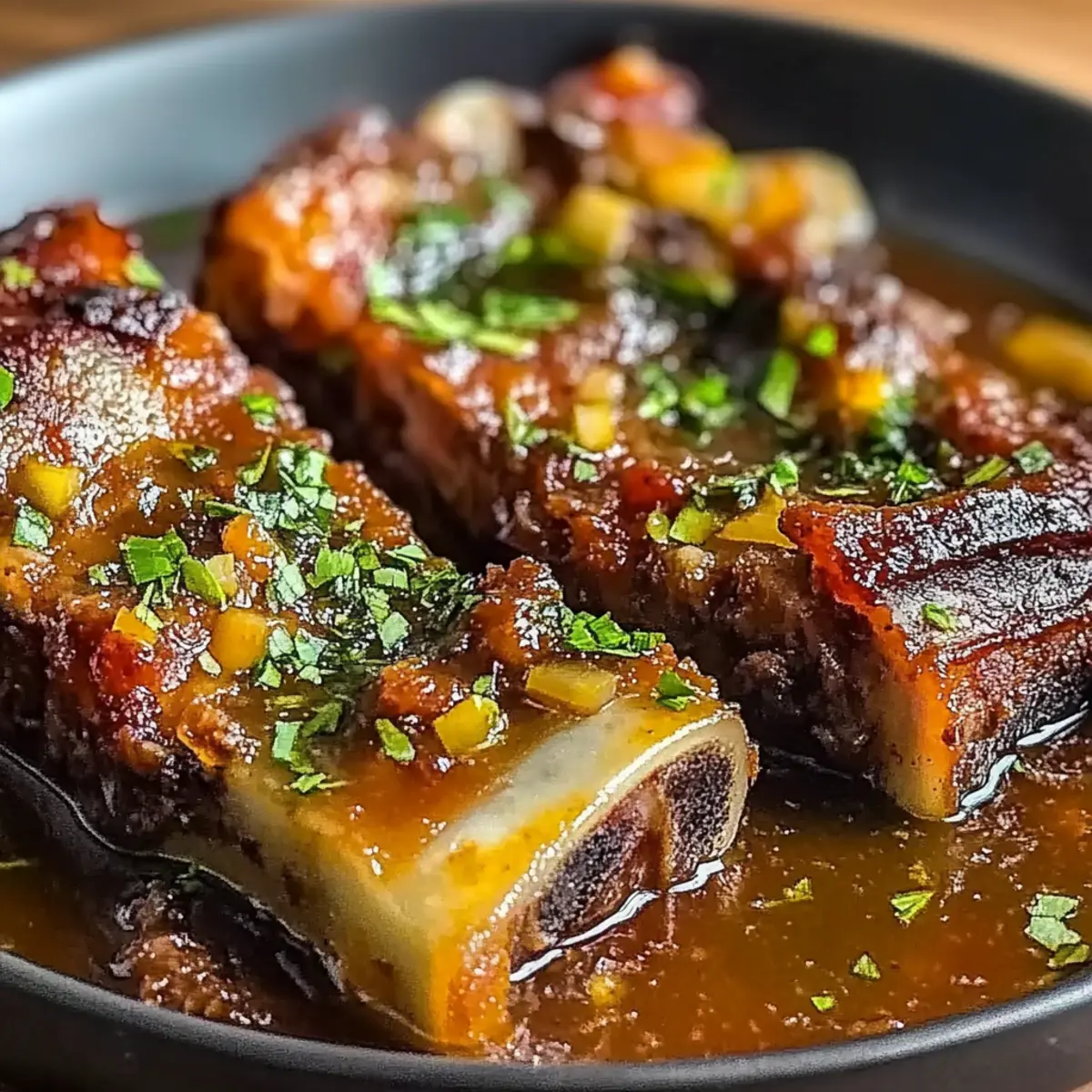 Beef Ribs with Tomato Sauce and Chipotle