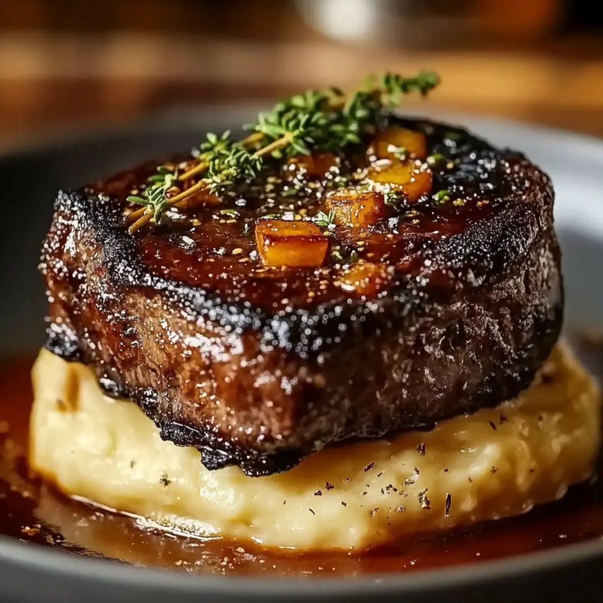 Braised Short Ribs with Mashed Potatoes