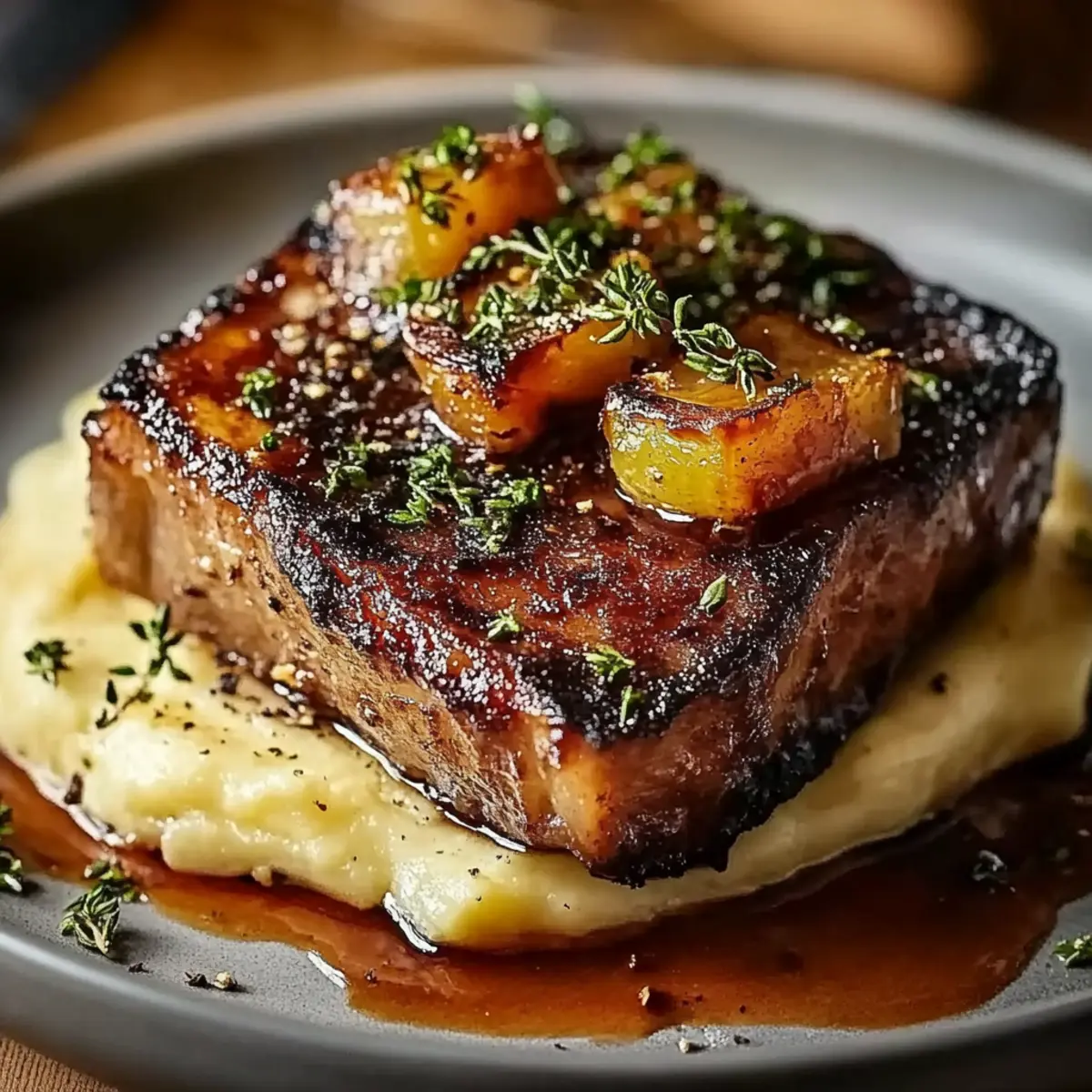 Braised Short Ribs with Mashed Potatoes