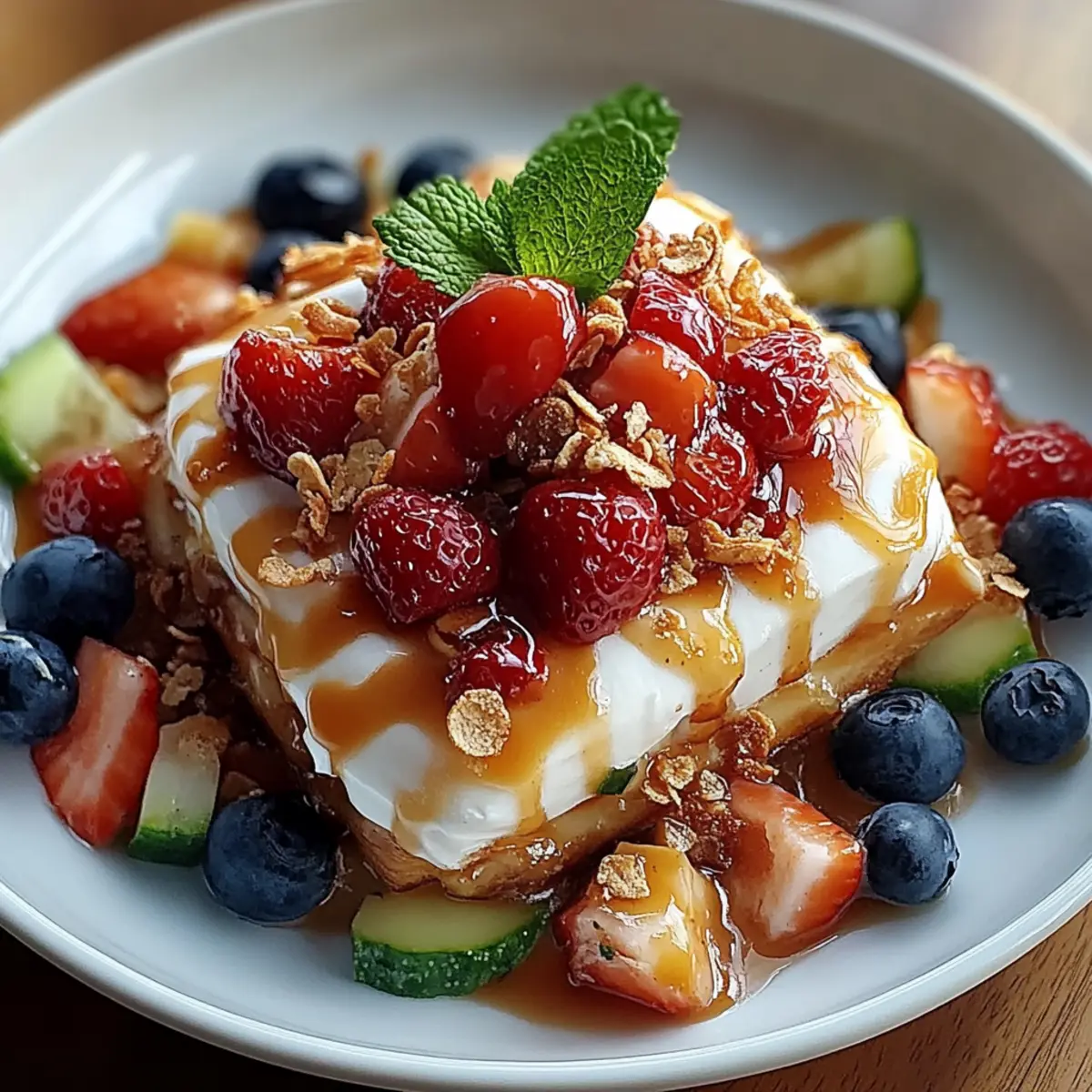 Caramel Crunch Cheesecake Fruit Salad
