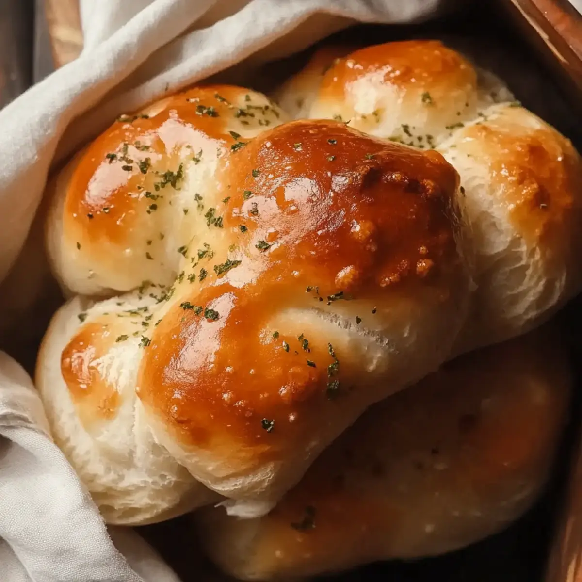 Cheesy Garlic Dinner Rolls