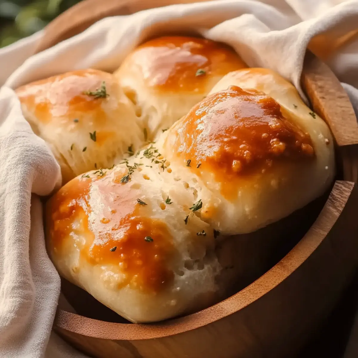 Cheesy Garlic Dinner Rolls
