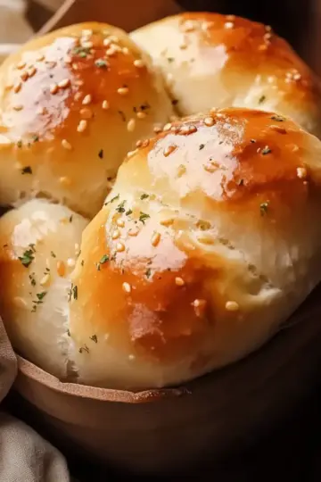 Cheesy Garlic Dinner Rolls