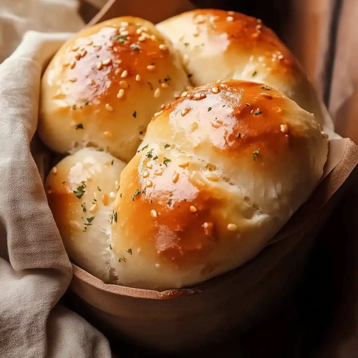 Cheesy Garlic Dinner Rolls