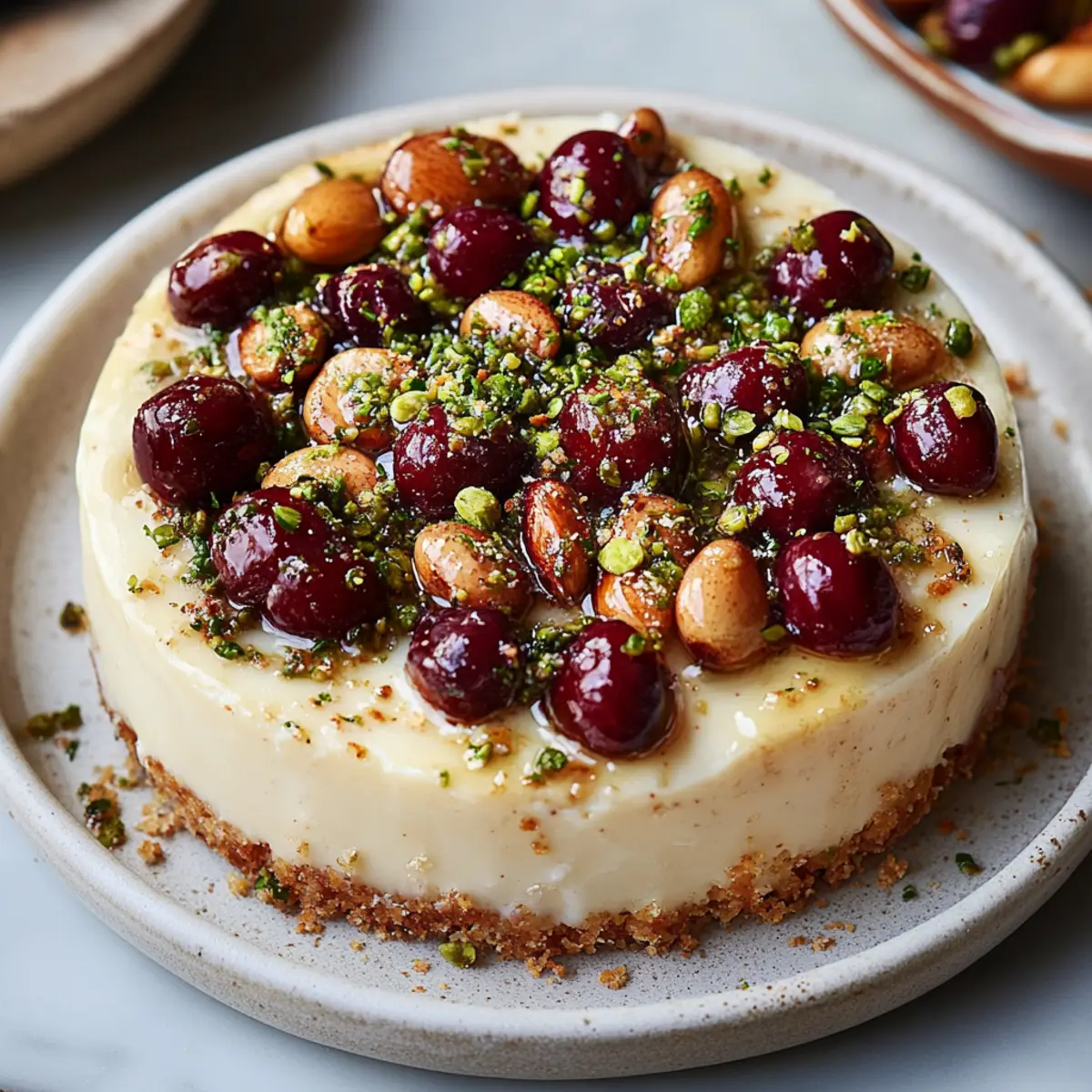 Cherry Pistachio Cheesecake