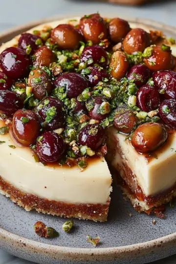 Cherry Pistachio Cheesecake