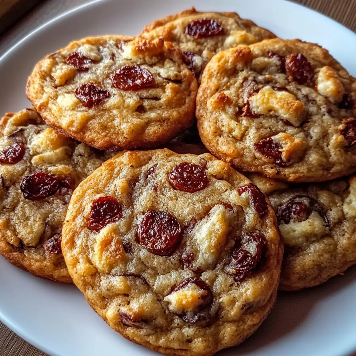 Chewy Spiced Cranberry Cookies with Walnuts