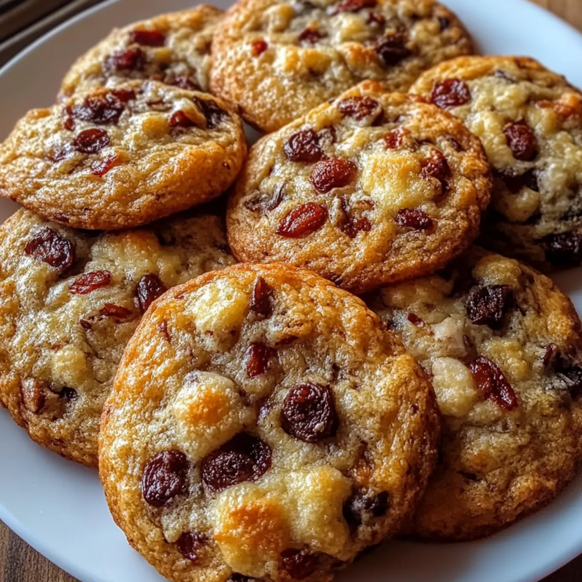 Chewy Spiced Cranberry Cookies with Walnuts