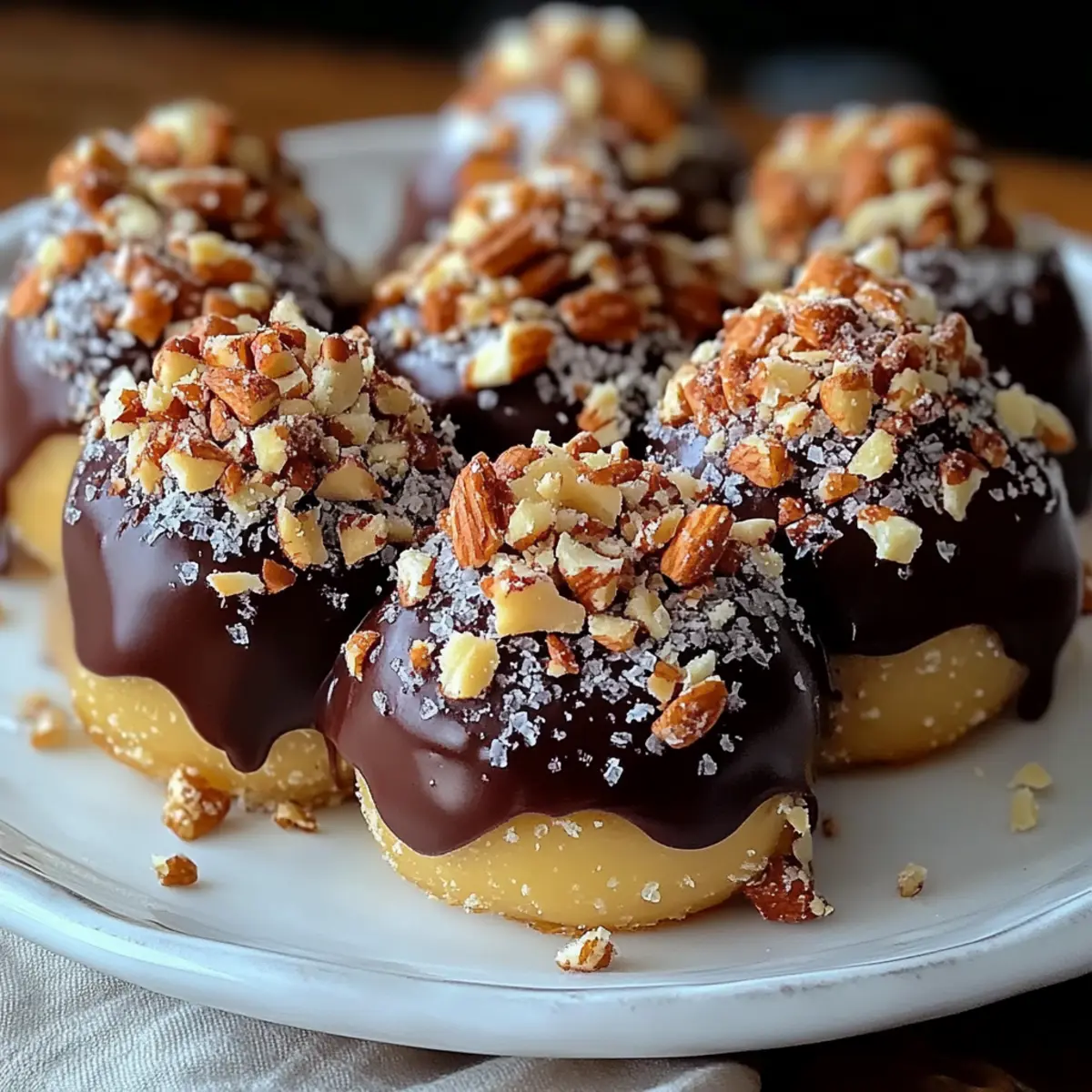 Chocolate-Dipped Bourbon Balls with a Nutty Crunch