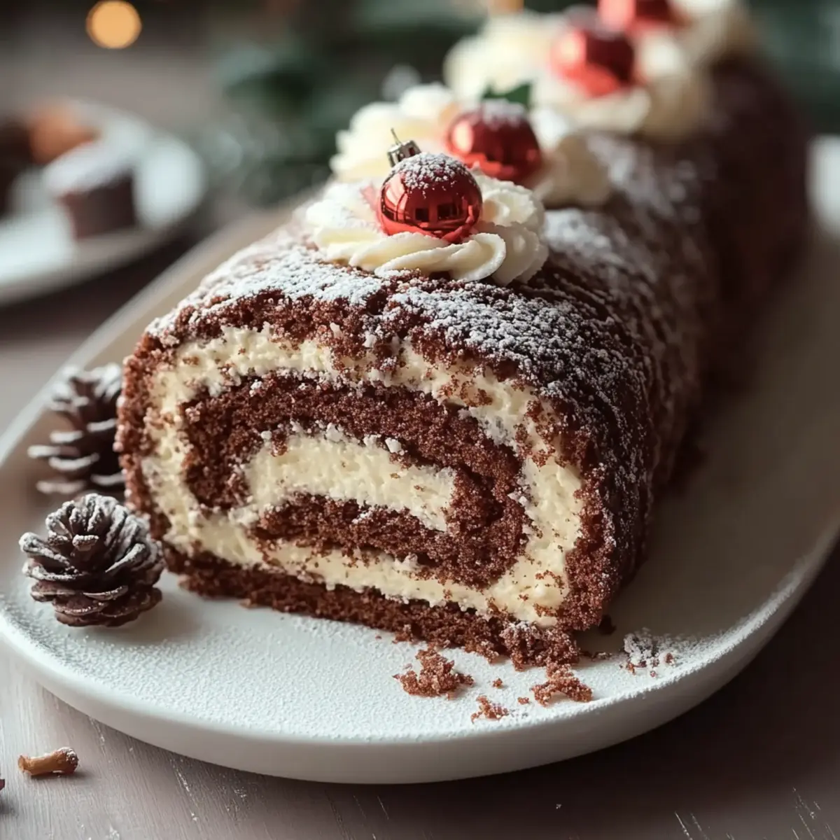 Christmas Yule Log Sheet Cake