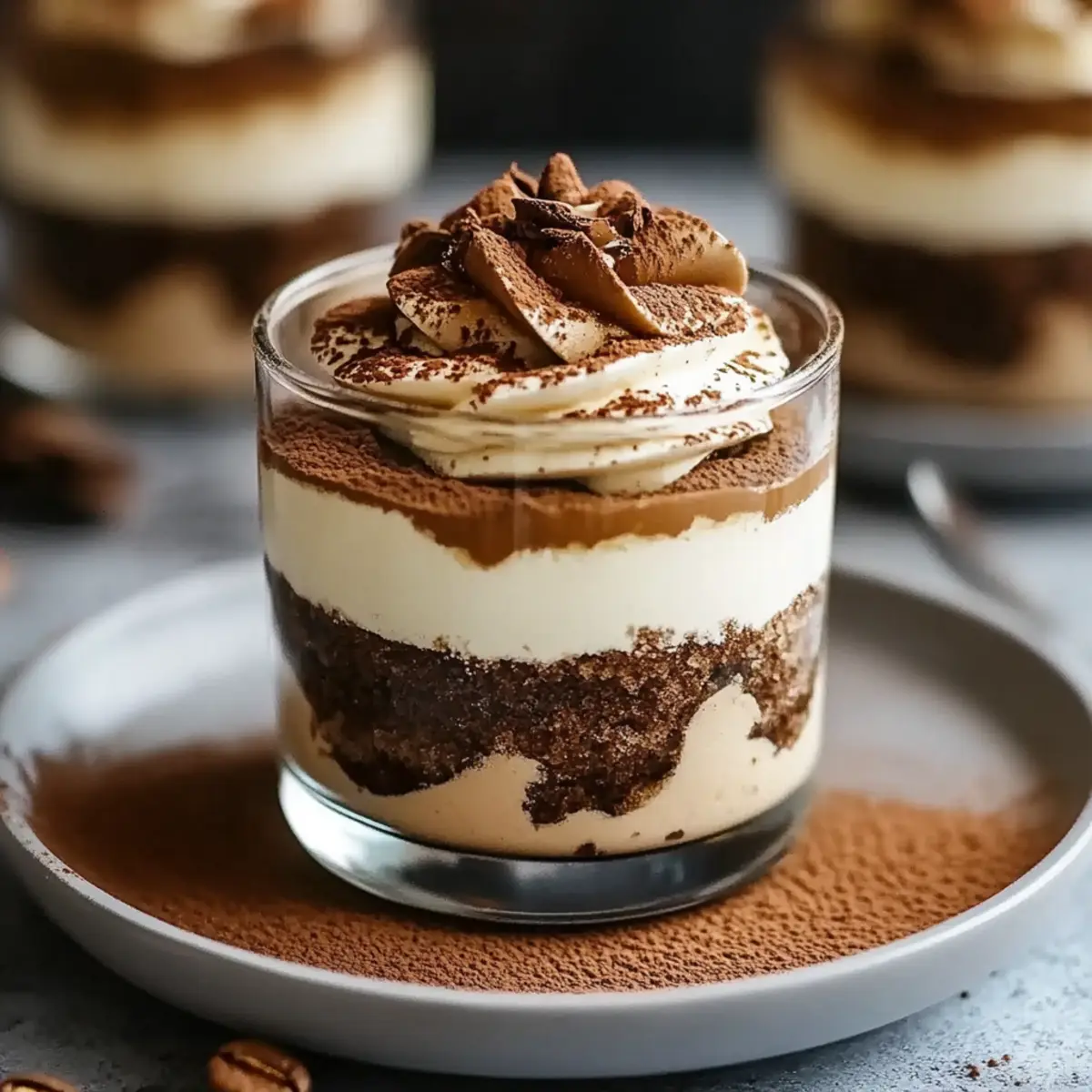 Coffee Protein Tiramisu Cups
