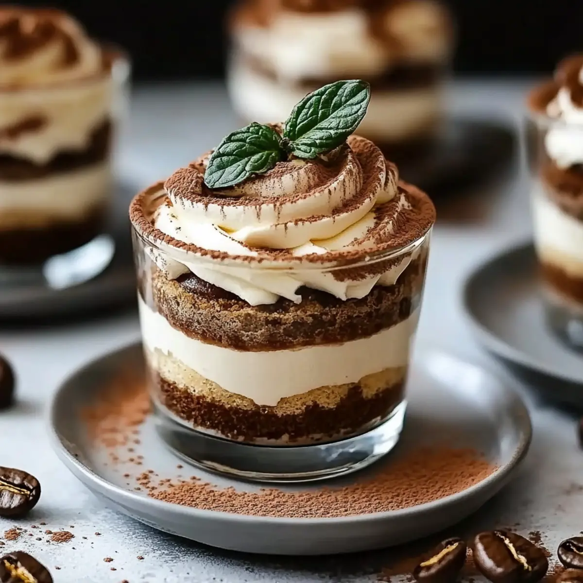 Coffee Protein Tiramisu Cups