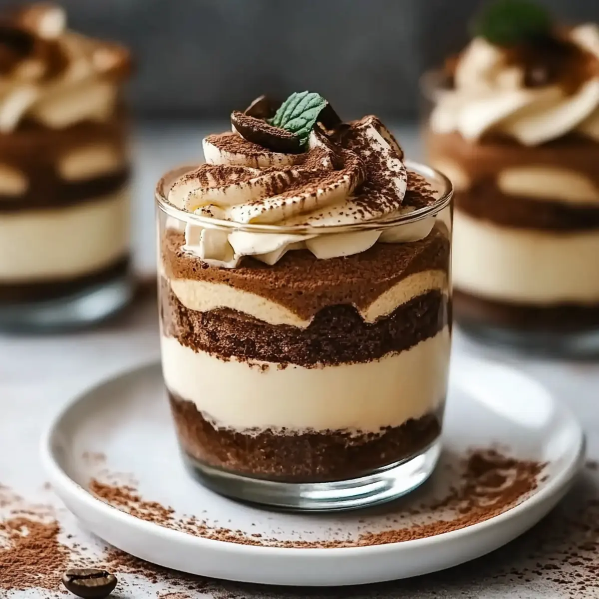 Coffee Protein Tiramisu Cups